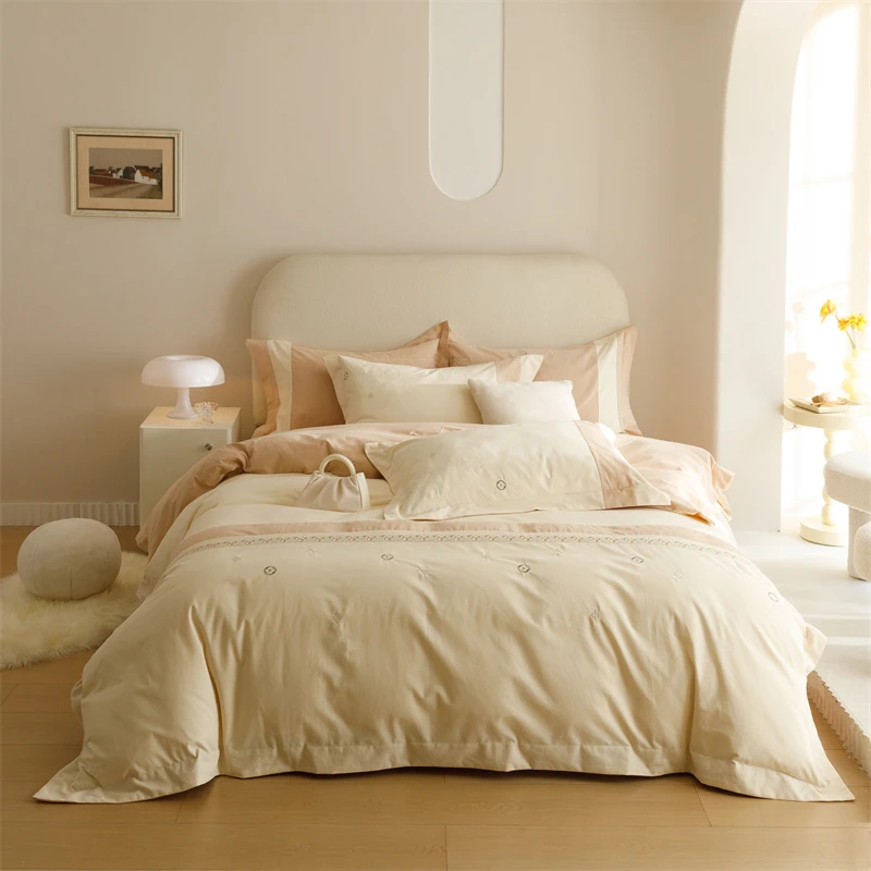 水星高端家纺加厚纯棉冬季长绒棉床单床笠被套床上用品高档四件套