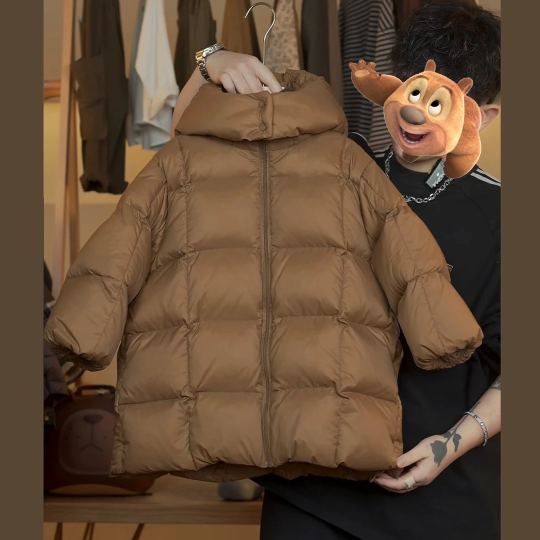 【小首尔】k现货-qc8冬儿童加厚中长款双倍充绒90白鸭羽绒服HBB3187