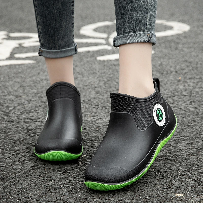 多用途厚底外穿时尚潮流防水防滑柔软舒适耐磨高筒雨鞋7801