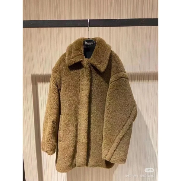 麦丝玛拉/羊皮/剪羊毛/大衣/95新/市场价17900/z0925