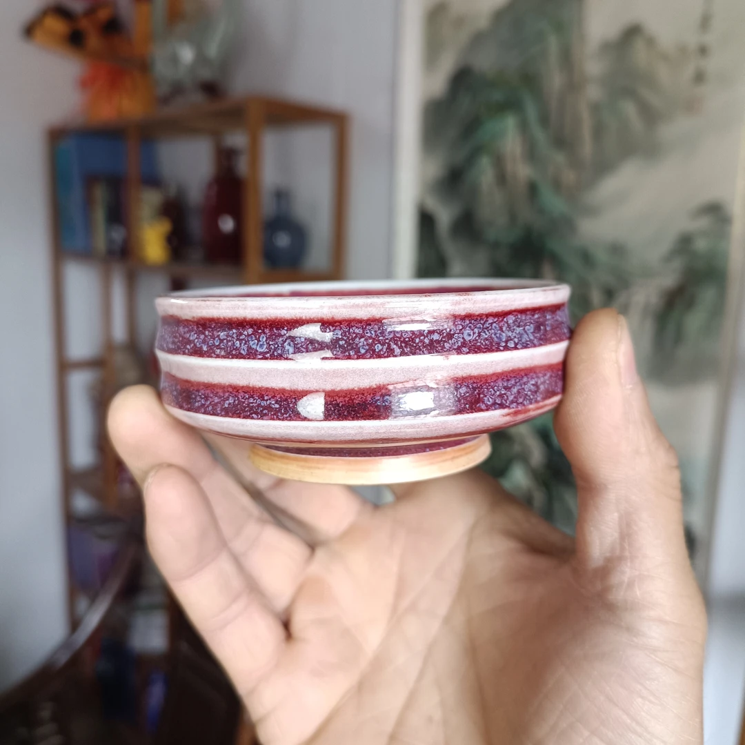 手工钧瓷原矿煤烧釉主人杯一物一拍纯手工陶瓷茶杯色釉茶具