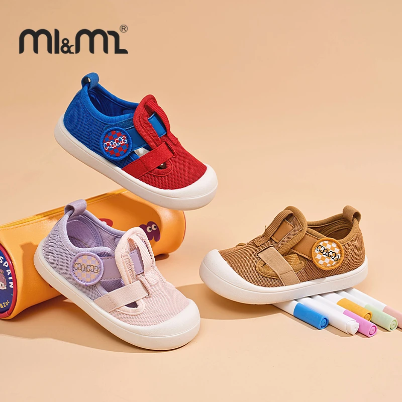 M1&M2夏季软底儿童凉鞋板鞋男童女童休闲透气防滑宝宝鞋