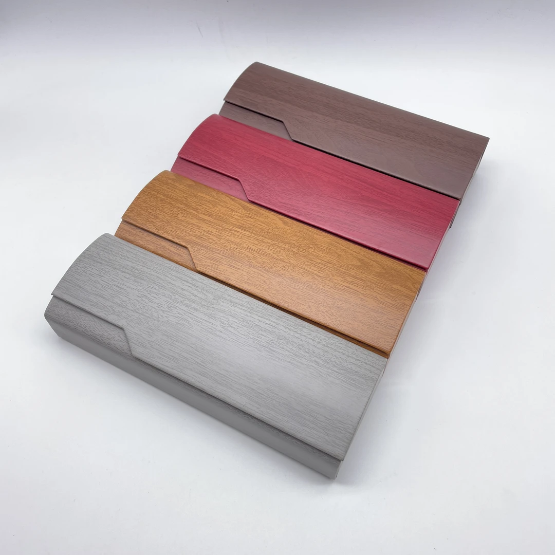 源头工厂批发定制木纹学生近视眼镜盒男女同款