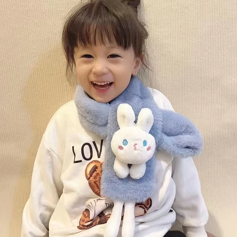 毛茸茸围巾 立体公仔儿童 加厚秋冬款外套可爱男女宝围巾
