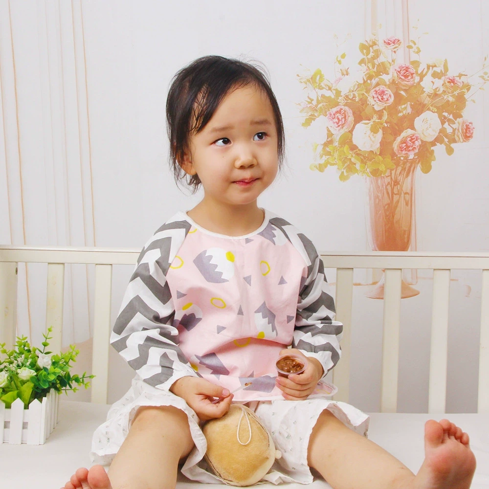 【长袖罩衣】宝宝吃饭婴儿童围兜辅食饭兜防水防脏围裙春夏天口水兜