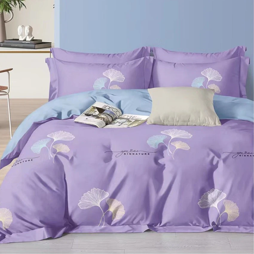 【单被套】情语叶紫双人被套斜纹细沙 成品被套