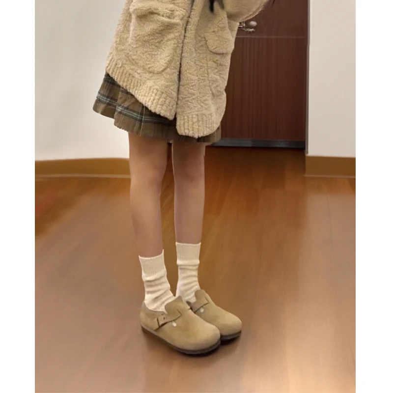 三喜同款~2025新款秋季全包加绒勃肯鞋休闲百搭单鞋女小个子显瘦