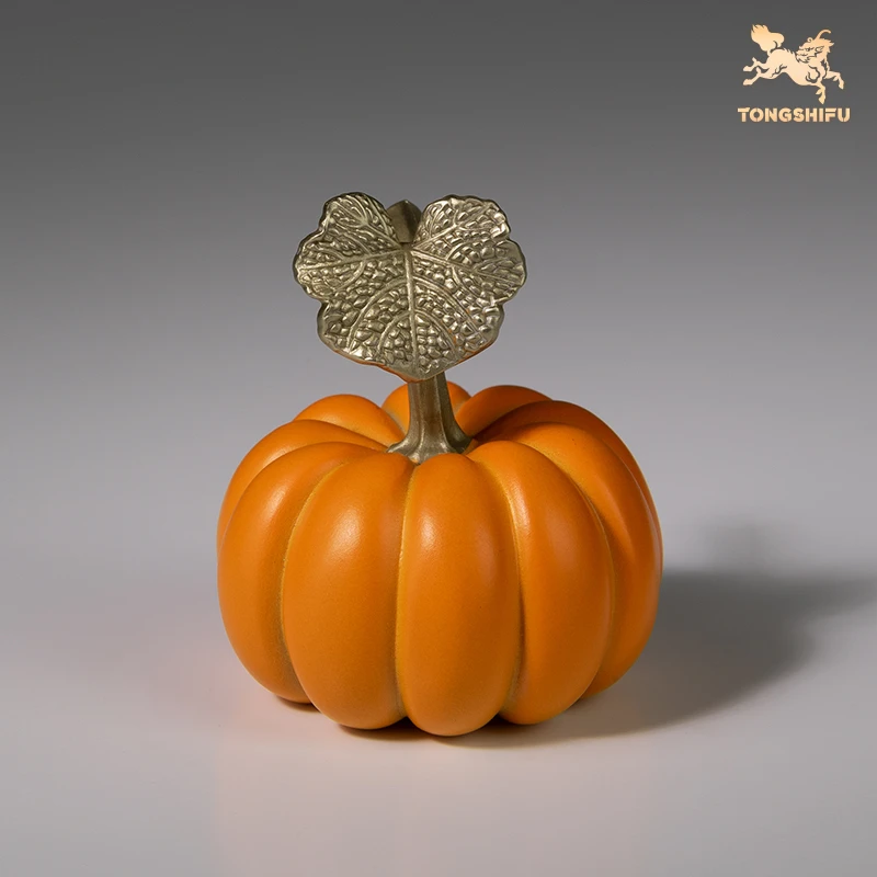 铜师傅摆件《南瓜献瑞》100g×1个南瓜桌面书房客厅装饰工艺品