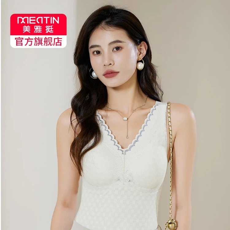 美雅挺高奢羊绒蚕丝保暖背心初秋冬内搭棉羊绒蚕丝保暖背心