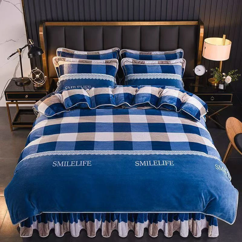 F201-300牛奶绒被套【尺寸】200X230 二等孤品微瑕直播看花型选编码