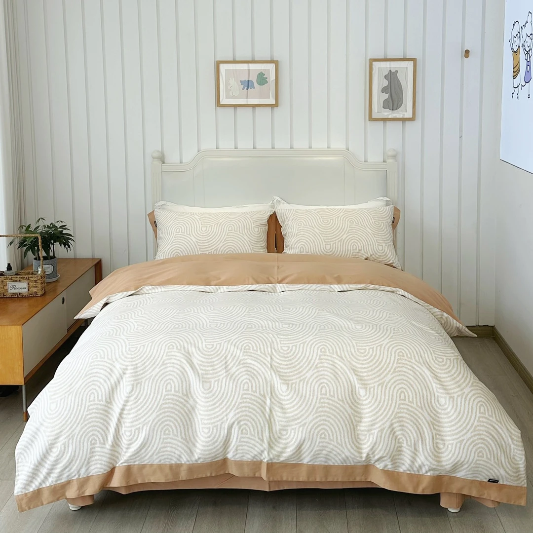 吴-维诺全棉印花磨毛复古保暖轻奢裸睡四件套欧式床上家纺床单