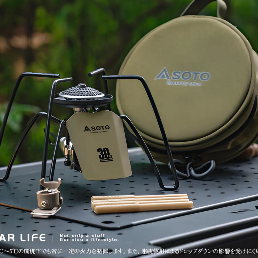 日本SOTO 30周年纪念版蜘蛛炉 沙色ST-AS310DY户外露营折叠便携炉