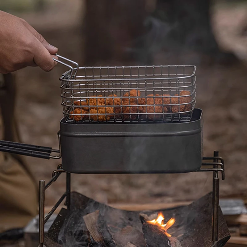 CAMPINGMOON柯曼BC野餐实木菜板两用饭盒煎炸煮烹饪户外露营装备