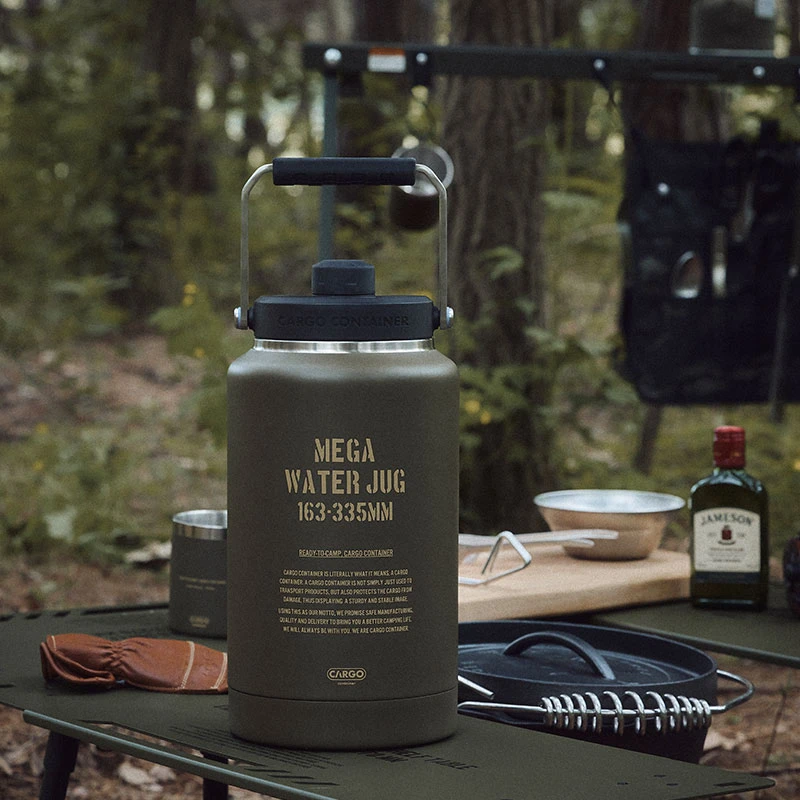 韩国CARGO户外露营保温水壶大容量冰桶304不锈钢保温保冷桶冰桶