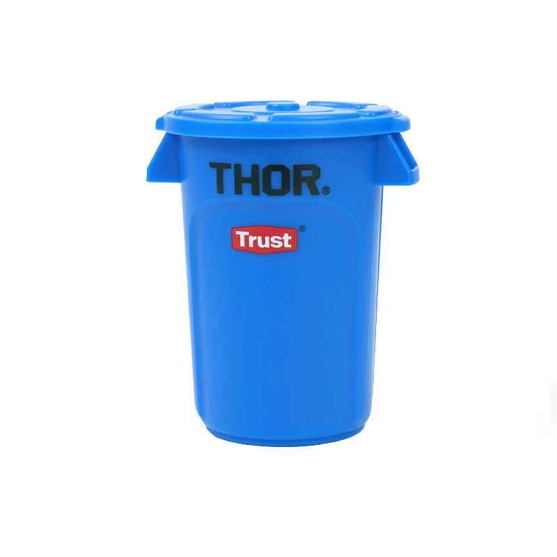 THOR圆筒工业风圆形储物桶大容量垃圾桶可爱大号户外厨房食品储藏