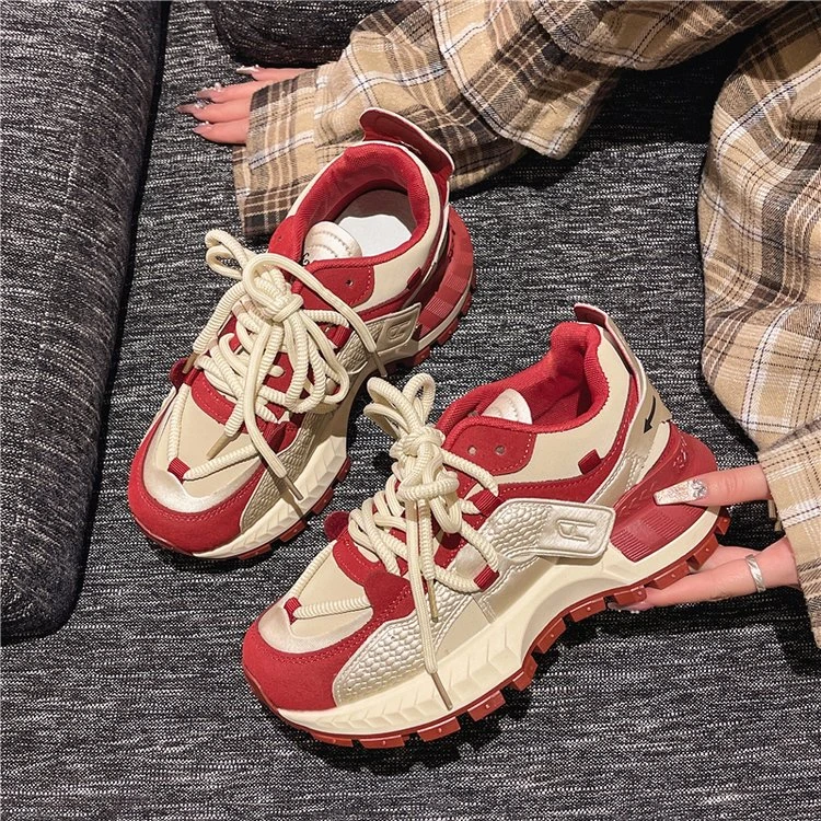 【希望在明天】 2024新款时尚百搭厚底轻便软底休闲运动鞋