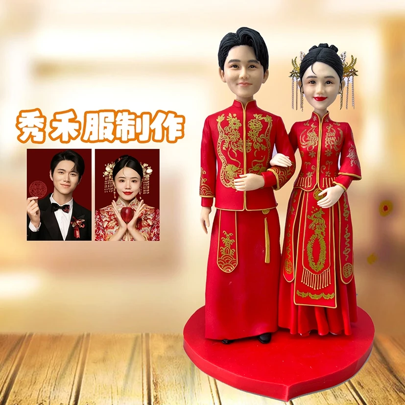 秀禾服双人制作过程