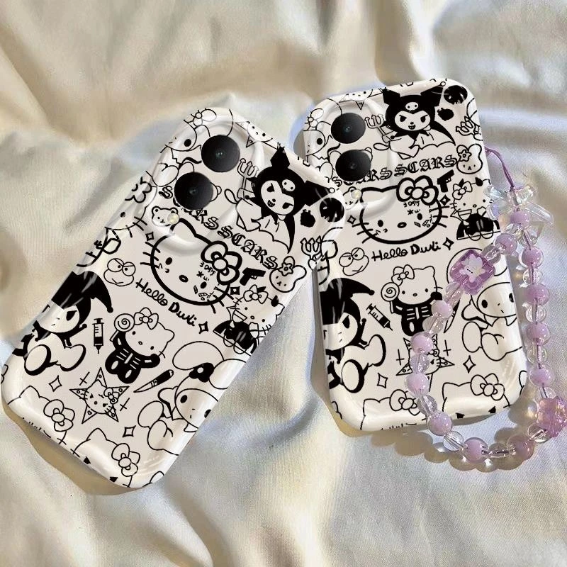 凯蒂猫库洛米vivoy36手机壳V2318A白色女款防摔网红全包保护套潮