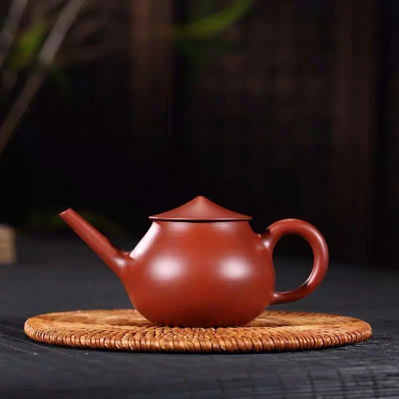 （曾建全）宜兴紫砂原矿朱泥凤鸣渔翁壶功夫茶160cc茶壶家用茶具