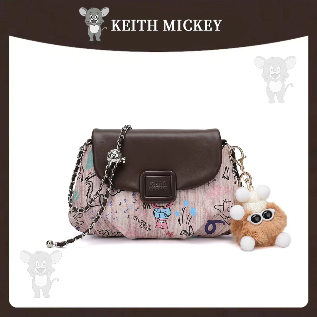 KEITH MICKEY秋冬新潮女士单肩包yq8529涂鸦
