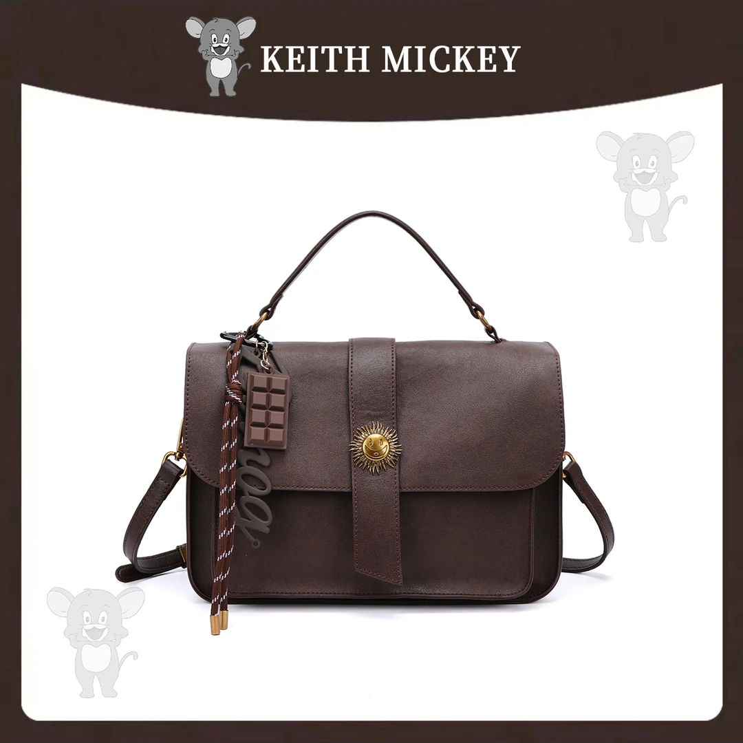 【阿哲专属】KeithMickey秋冬新款女士单肩包8575深棕色