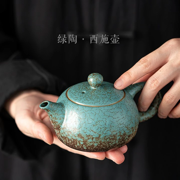 老翁茶具-陶瓷纯手工西施壶泡茶壶单壶家用茶具套装功夫茶复古