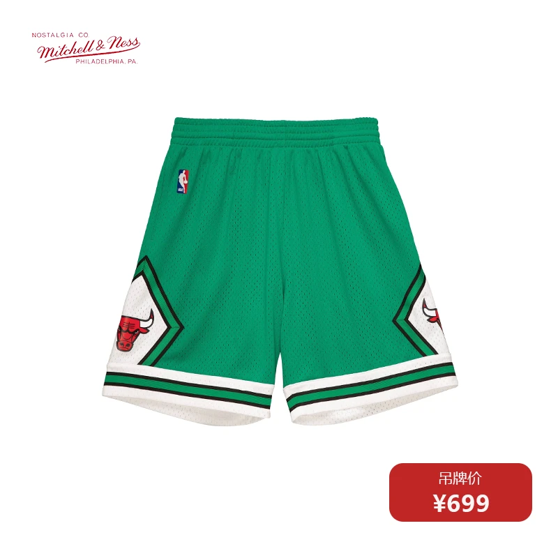 Mitchell&Ness MN-NBA公牛罗斯08年圣帕SW复古球裤篮球运动短裤潮