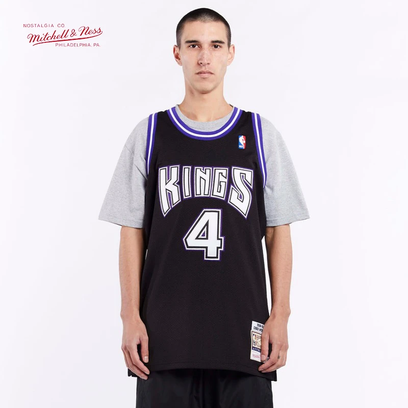Mitchell&Ness MN-NBA国王韦伯00年SW复古球衣运动潮篮球服背心D
