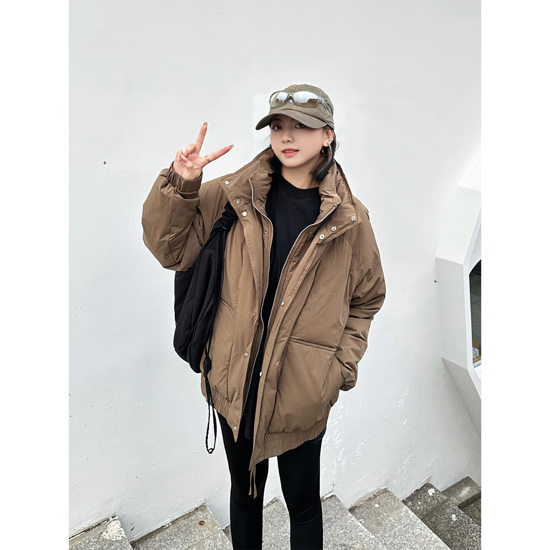 【妹妹专属】90绒！短款羽绒服！双门襟！面包服男女同款羽绒服2410