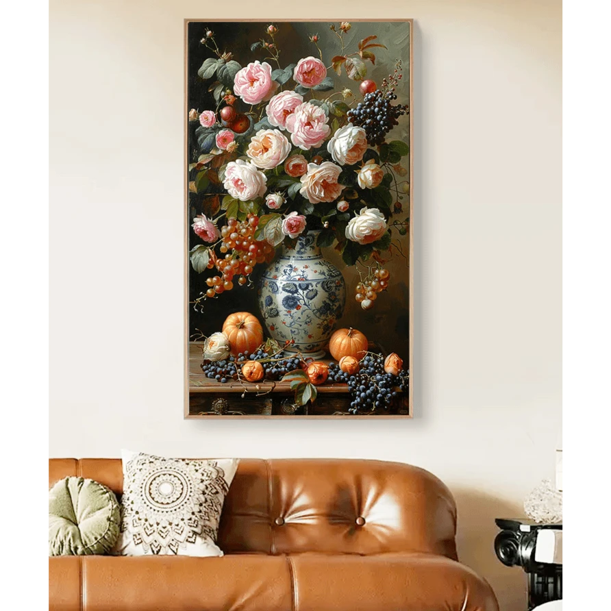 花之缤纷大尺寸diy数字油画 手工涂色解压治愈丙烯家居装饰画