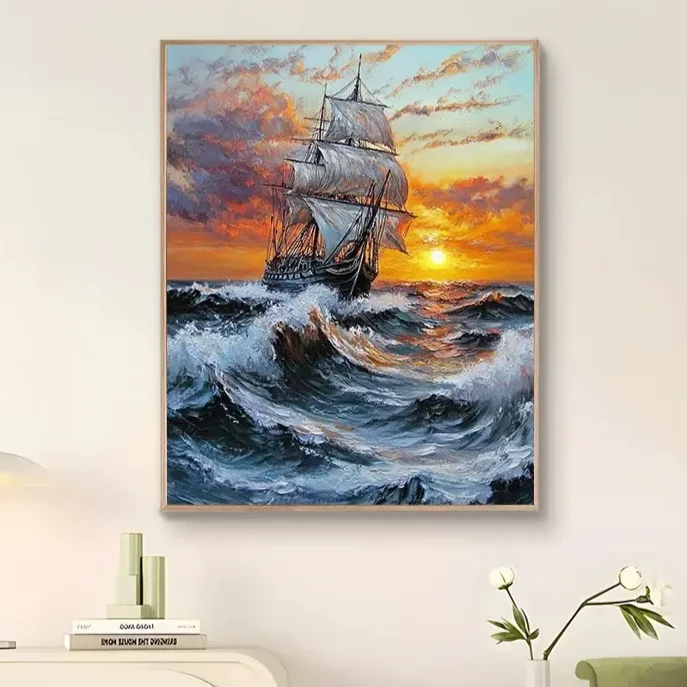 深海归来|diy数字油画高品质手工填涂色解压治愈丙烯装饰画