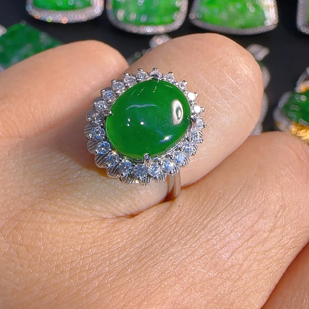 翡翠吊坠(不含链)银S925镶嵌