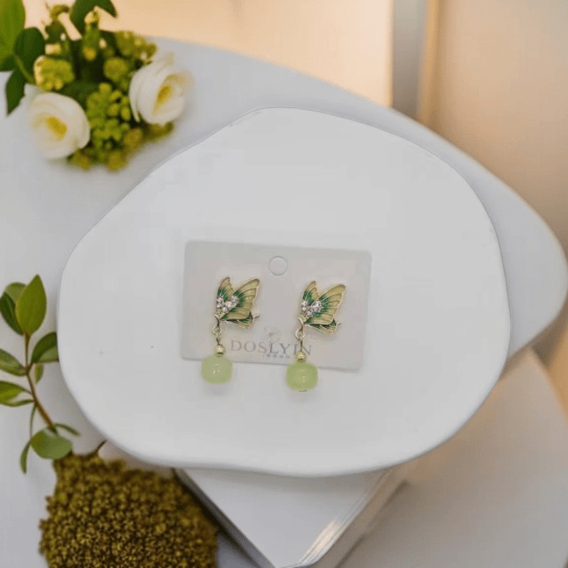 铜合金耳饰 【C37】爆款时尚满镶复古气质耳环设计感耳饰