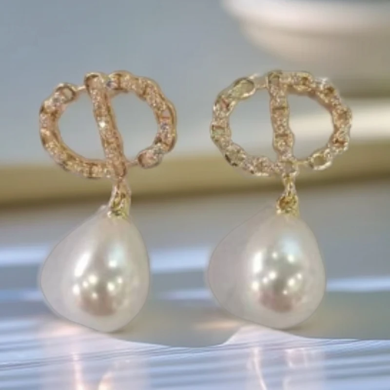 铜合金合金耳饰 【E54】时尚轻奢百搭法式小众设计感耳环