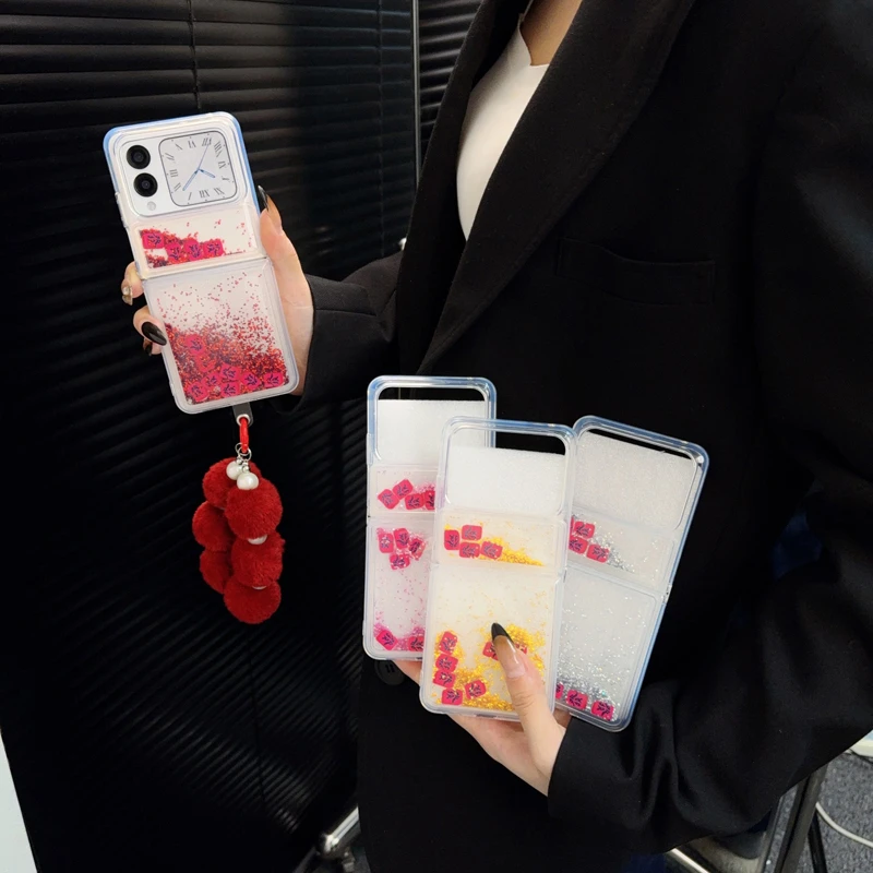 适用华为novaflip手机壳新款novaflip套huawei新年發高级流沙女款