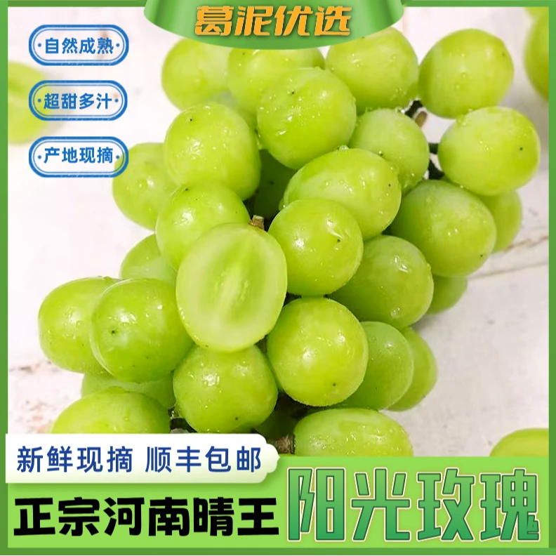 【顺丰包邮】精品阳光玫瑰无籽青提葡萄应季水果新鲜现摘产地直发