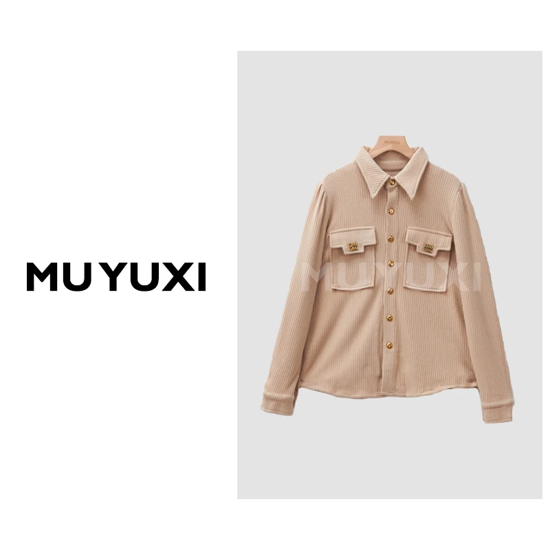 MU YUXI 纯色翻领外套 YC061