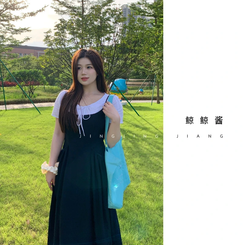 ZOZ鲸鲸酱 【白水弥夏】夏季新款T恤气质小众设计感白色打底上衣女