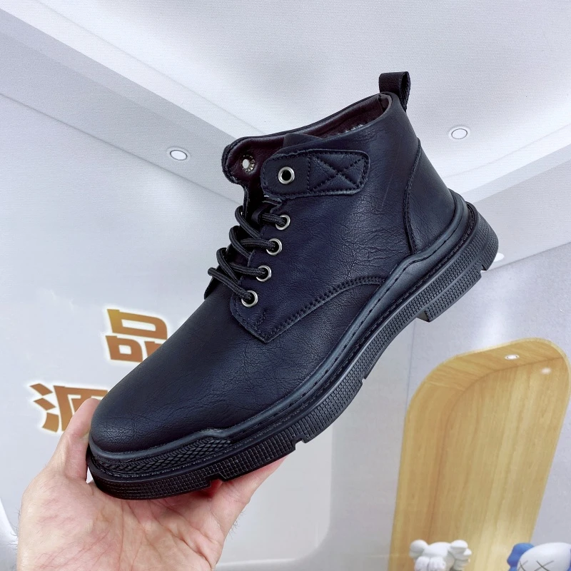 【断码清仓】马丁靴男保暖冬季加绒加厚棉皮鞋9751