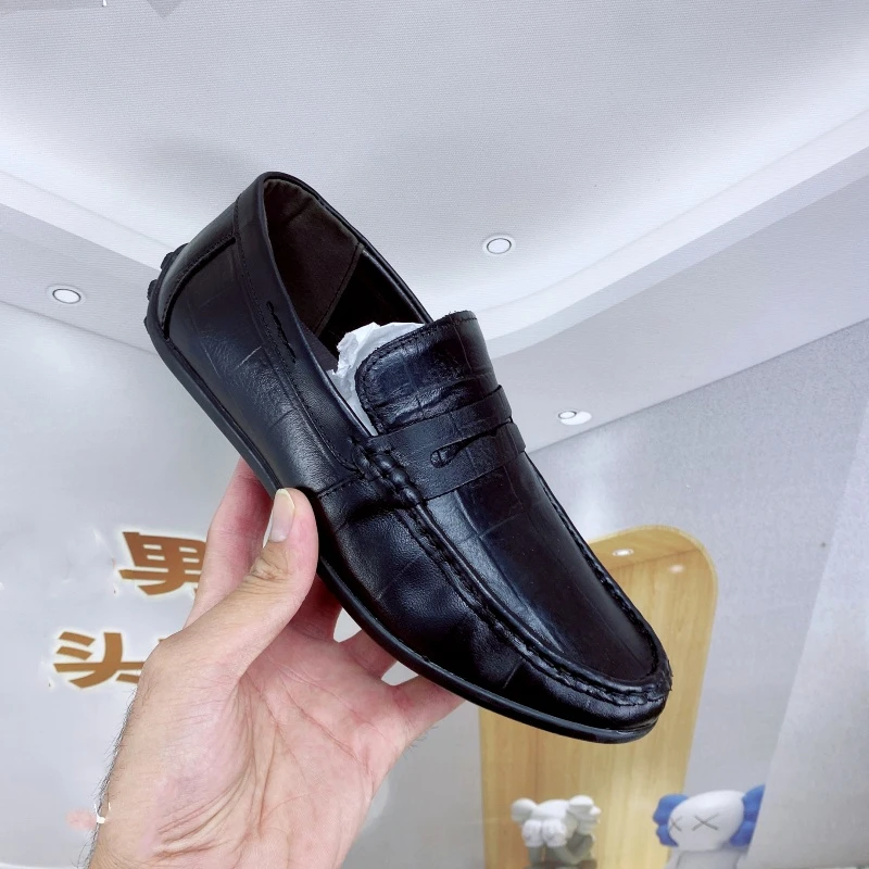 【头层牛皮】男士真皮软底软面豆豆鞋舒适百搭休闲皮鞋8081