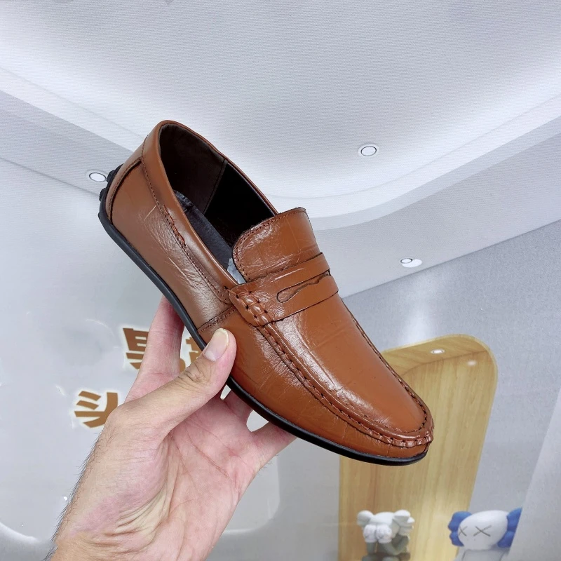 【头层牛皮】男士真皮软底软面豆豆鞋舒适百搭休闲皮鞋8081