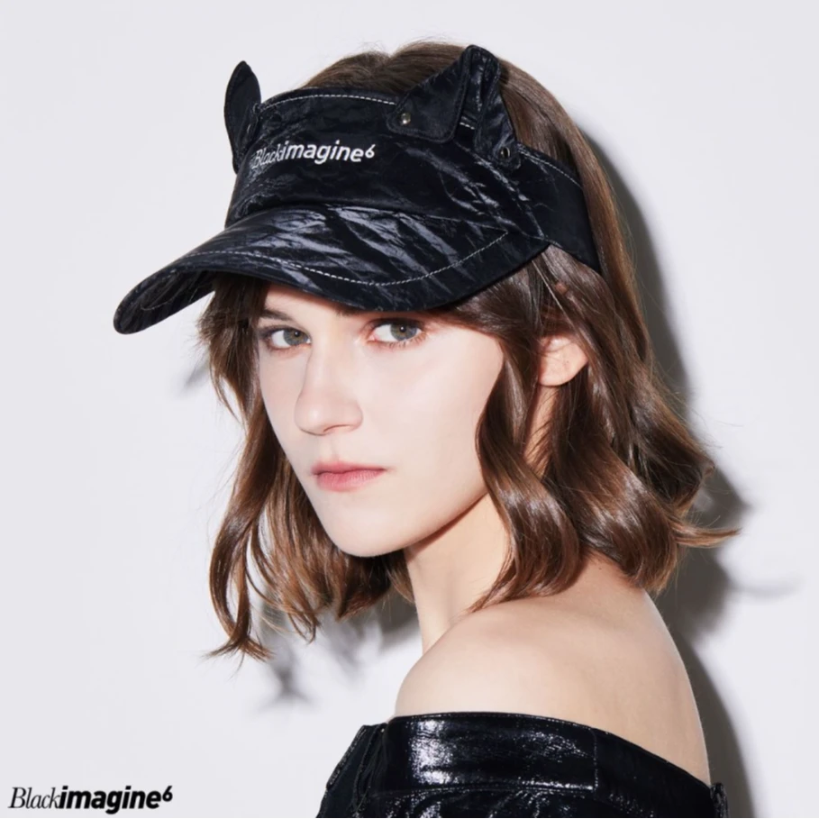 imagine6 猫耳朵铆钉肌理空顶帽
