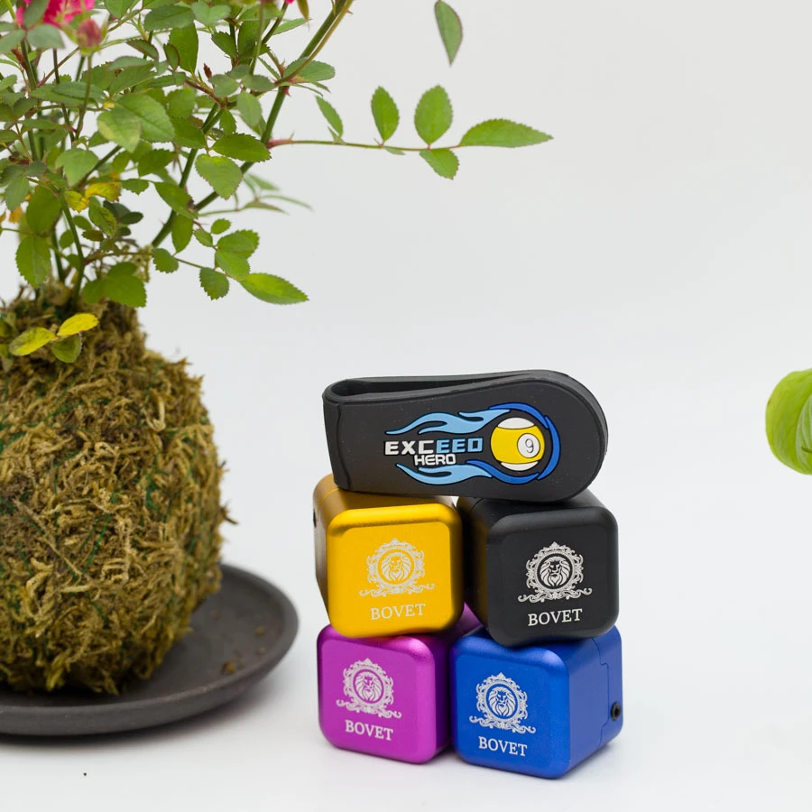 伯威exc磁吸静音台球巧克夹巧粉夹金属巧克盒巧克粉盒顺丰