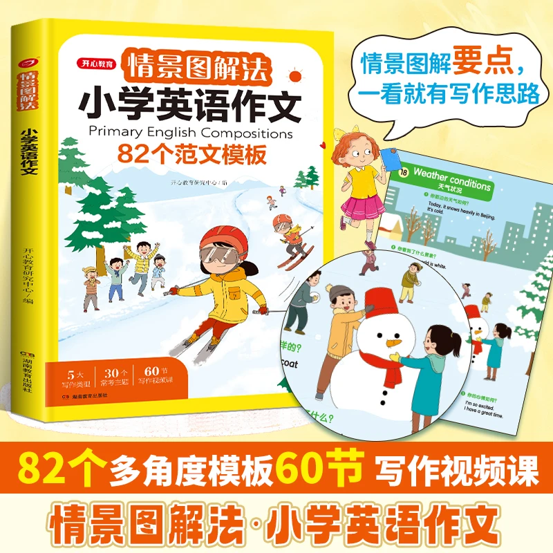 小学生情景图解法英语作文1-6年级小升初写作技巧全国优秀作文