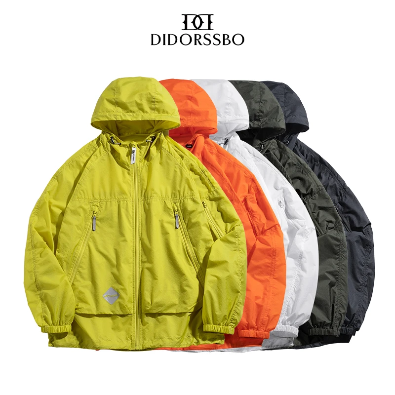 DIDORSSBO春夏户外休闲透气宽松防紫外线工装连帽薄款防晒衣JK822