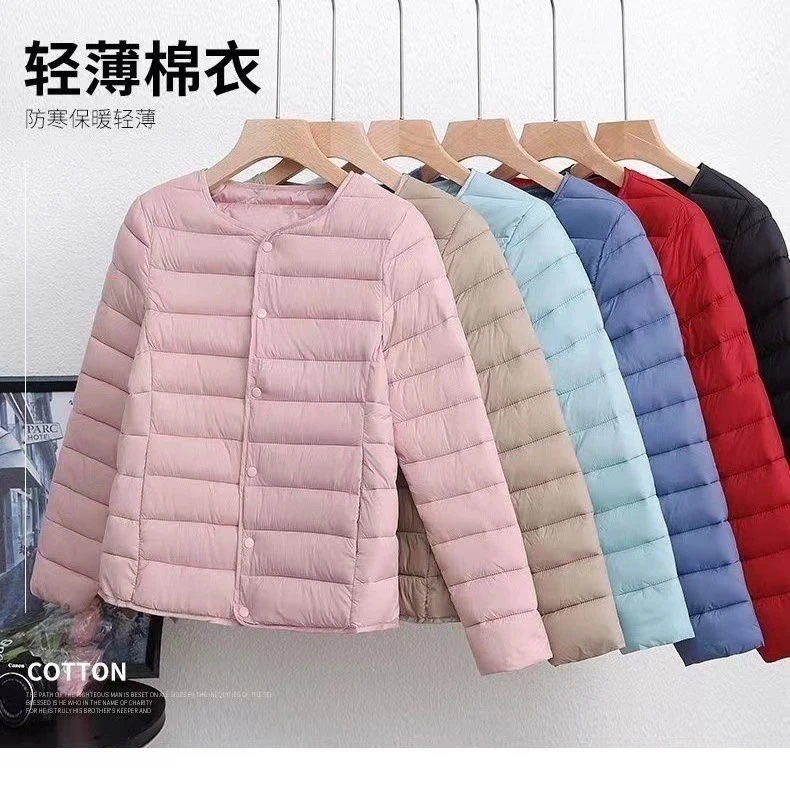 秋冬轻薄棉服女短款韩版修身内搭棉衣女款2024款女士内胆小棉袄