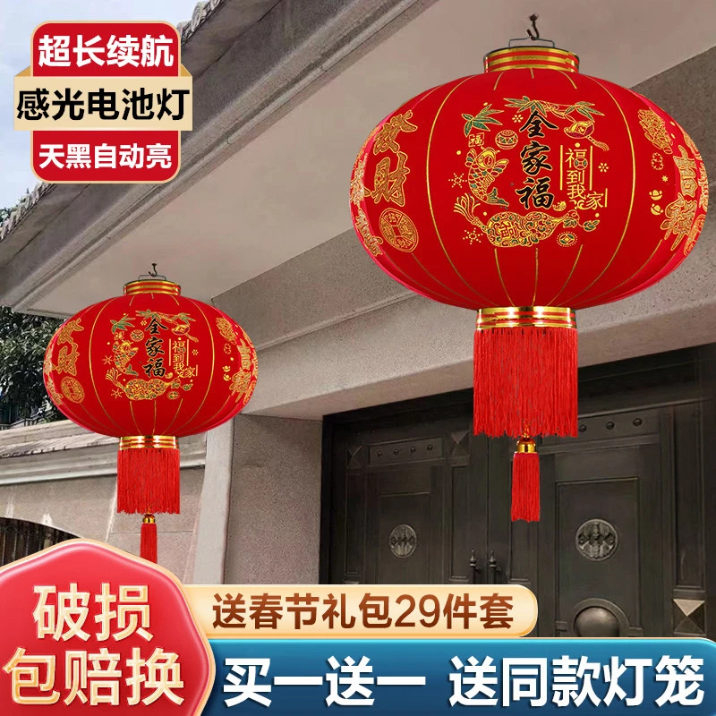 2025新款大红灯笼大门口宫灯阳台一对挂饰过新年户外春节装饰吊灯