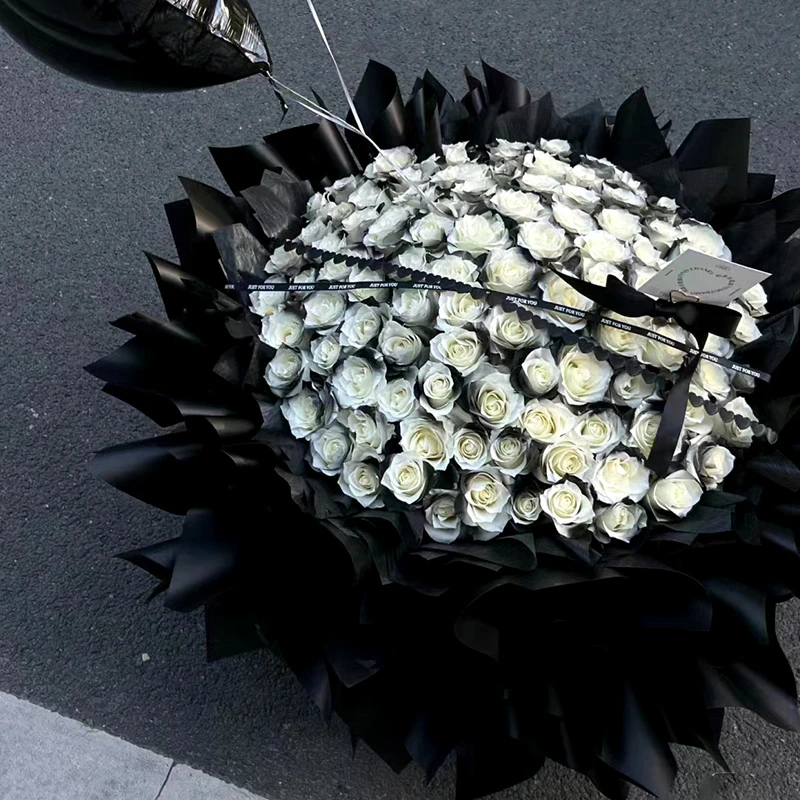 【送男友老公】99朵黑骑士玫瑰花束鲜花同城配送生日情人节花店送