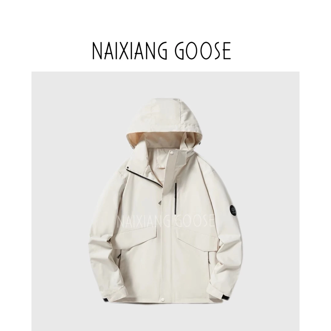 NAIXIANG GOOSE春秋情侣户外运动运动风衣设计感潮流防风外套6603