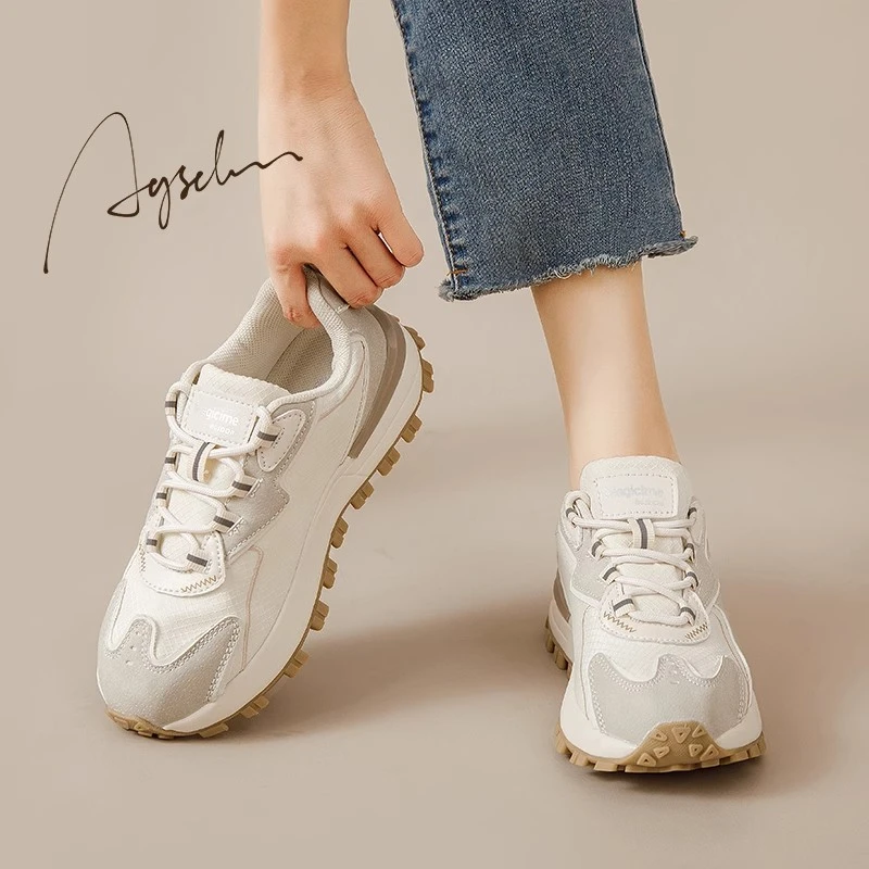 奥古狮登复古阿甘鞋女2024夏季新款登山鞋一脚蹬休闲小白运动女鞋